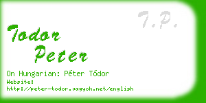 todor peter business card